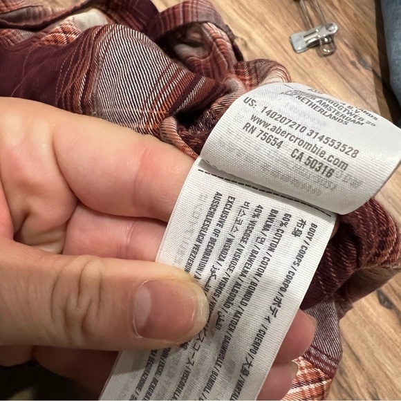 Abercrombie & Fitch Boxy Cropped Soft Flannel - Picture 6 of 7